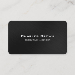 Trendy Modern Elegant Grey White Manager Business Card