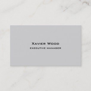 Trendy Modern Elegant Light Grey Professional Business Card