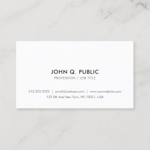Trendy Modern Elegant Minimalist Create Your Own Business Card