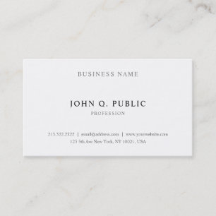 Trendy Modern Elegant Minimalist Professional Chic Business Card