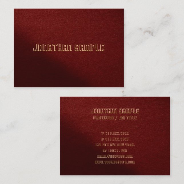 Trendy Modern Elegant Professional Template Business Card (Front/Back)
