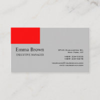 Trendy Modern Elegant Silver Grey Red Plaiin