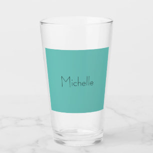 Trendy Modern Elegant Simple Blue White Glass