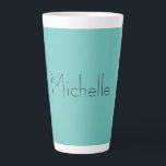 Trendy Modern Elegant Simple Blue White Latte Mug<br><div class="desc">Trendy Modern Customise Professional Simple Design.</div>