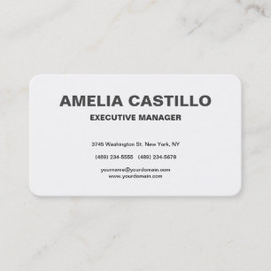 Trendy Modern Elegant Simple Minimalist Business Card