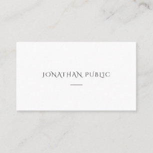 Trendy Modern Elegant Simple Minimalist Template Business Card