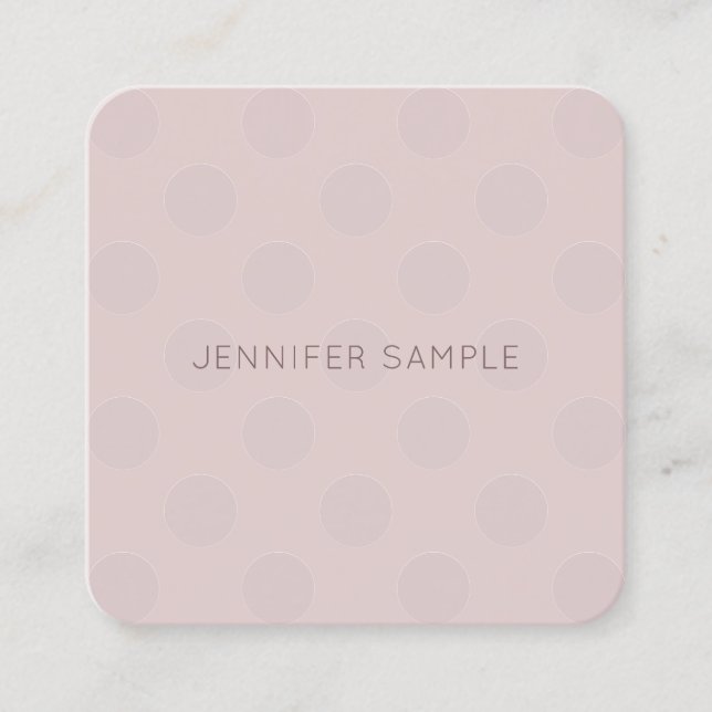 Trendy Modern Elegant Simple Template Professional Square Business Card (Front)