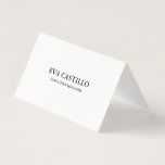 Trendy Modern Elegant Simple White Manager Business Card<br><div class="desc">Trendy Modern Customise Professional Simple Business Card.</div>