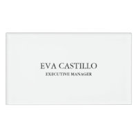 Trendy Modern Elegant Simple White Manager