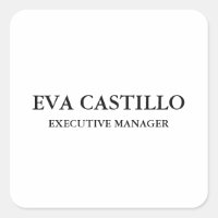 Trendy Modern Elegant Simple White Manager