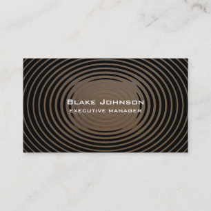 Trendy Modern Elegant Waves Pattern Brown Business Card