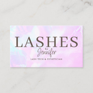 Trendy Modern Eyelash Extensions QR Code Luxury Business Card