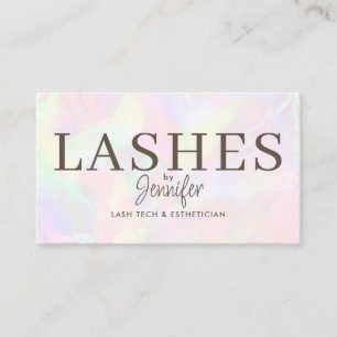 Trendy Modern Eyelash Extensions QR Code Luxury Business Card