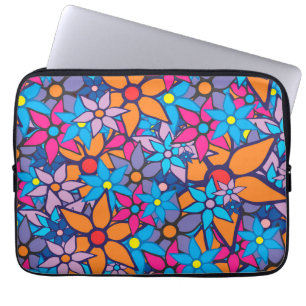 Trendy Modern Floral Pattern Laptop Sleeve