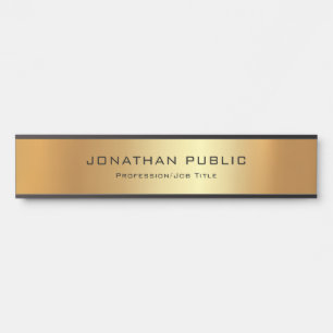 Trendy Modern Glamour Gold Template Elegant Door Sign