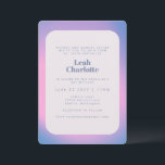 Trendy Modern Gradient Lavender Purple Bat Mitzvah Invitation<br><div class="desc">Trendy Modern Gradient Lavender Purple Bat Mitzvah Invitation</div>