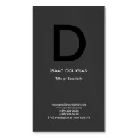Trendy modern grey black bold monogram
