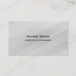 Trendy Modern Grey Elegant Professional Manager Business Card