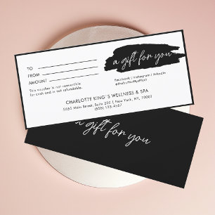 Trendy, modern, handwriting, white-black business 