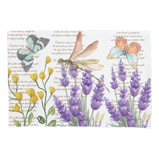 Trendy modern handwritten background Botanical Pillowcase (Front)