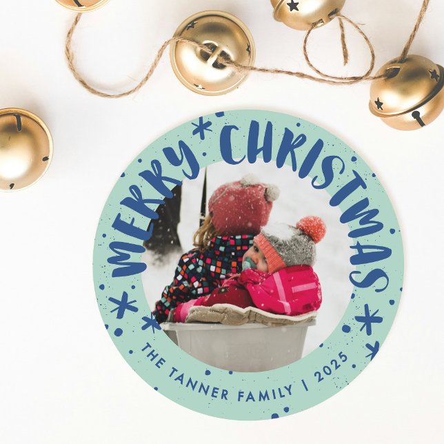 Trendy Modern Handwritten Christmas Photo Card (Creator Uploaded)
