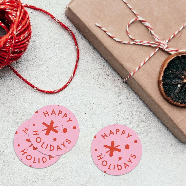 Trendy Modern Handwritten Happy Holidays Sticker (Creator Uploaded)