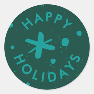 Trendy Modern Handwritten Happy Holidays Sticker