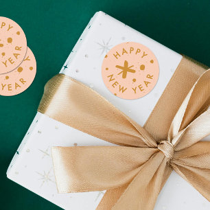Trendy Modern Handwritten Happy New Year Sticker