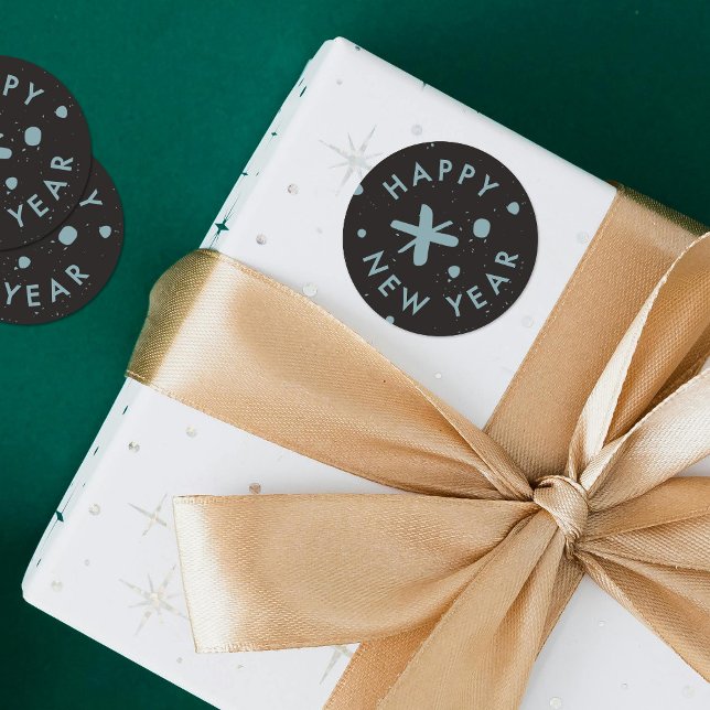 Trendy Modern Handwritten Happy New Year Sticker (Creator Uploaded)