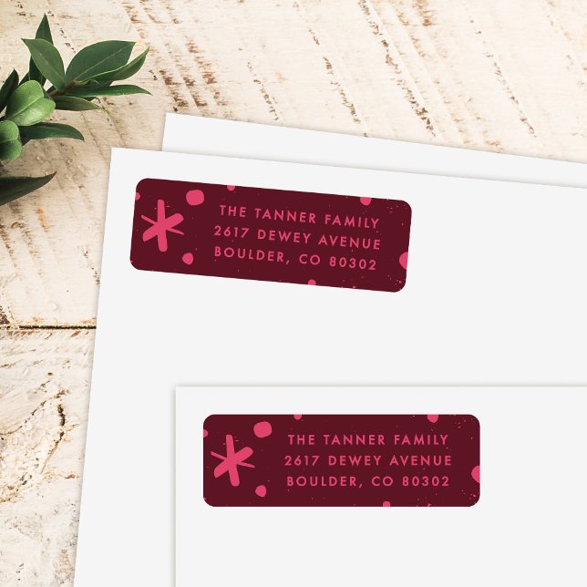 Trendy Modern Handwritten Holiday Address Label (Creator Uploaded)