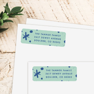 Trendy Modern Handwritten Holiday Address Label