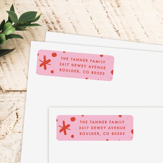 Trendy Modern Handwritten Holiday Address Label (Creator Uploaded)