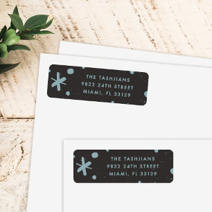Trendy Modern Handwritten New Year Address Label