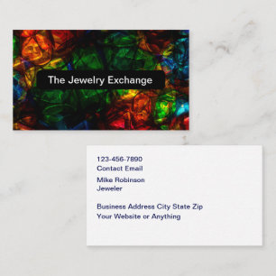 Trendy Modern Jeweller Store Business Cards