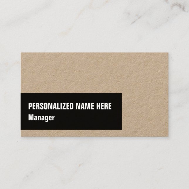 Trendy & Modern Manager Business Card (Front)