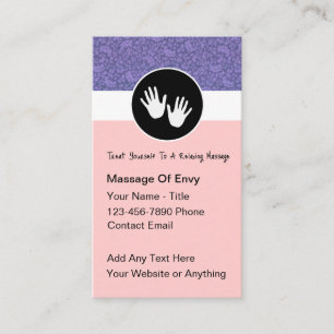 Trendy Modern Massage Therapy Business Cards