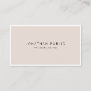Trendy Modern Minimalist Elegant Simple Design Business Card