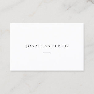Trendy Modern Minimalist Elegant Template Simple Business Card