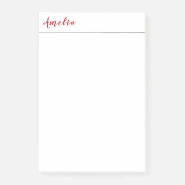 Trendy Modern Minimalist Professional Chic Post-it Notes (Front)