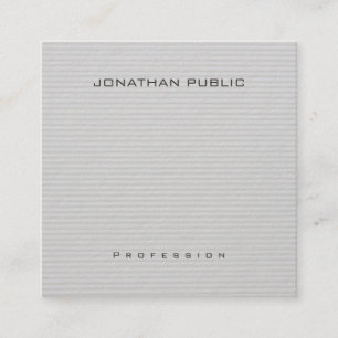 Trendy Modern Minimalist Professional Elegant Square Business Card