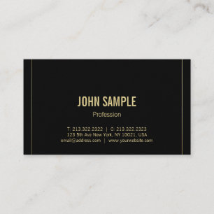 Trendy Modern Minimalist Professional Plain Luxury Business Card
