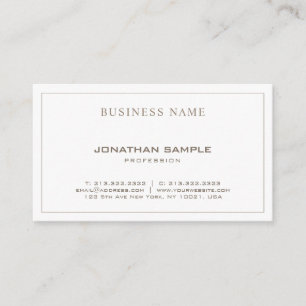 Trendy Modern Minimalistic Design Elegant Plain Business Card
