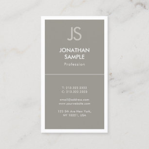 Trendy Modern Monogram Elegant Simple Template Business Card