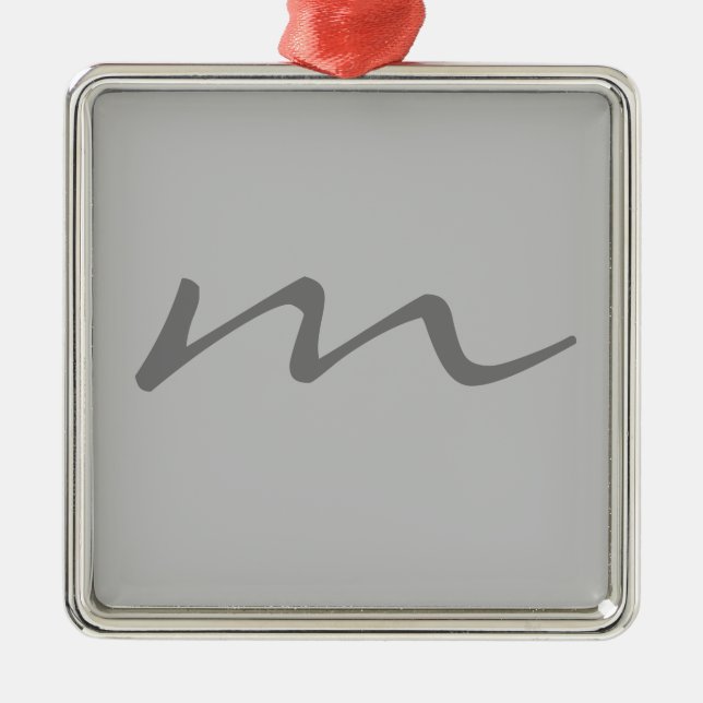 Trendy modern monogram professional  metal tree decoration (Front)