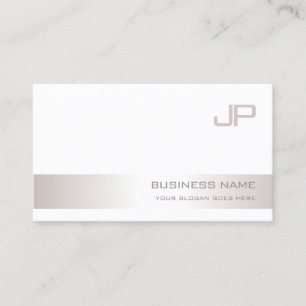 Trendy Modern Monogrammed Elegant Template Business Card