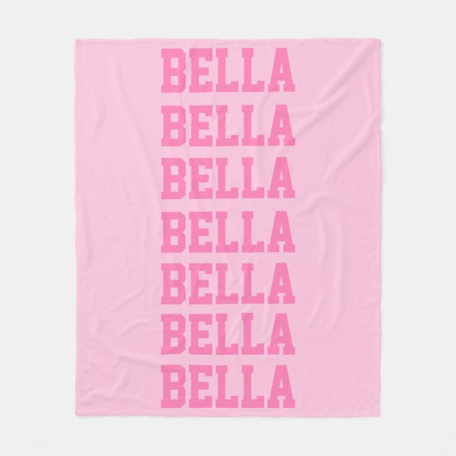 Trendy Modern Monogrammed Fleece Blanket (Front)