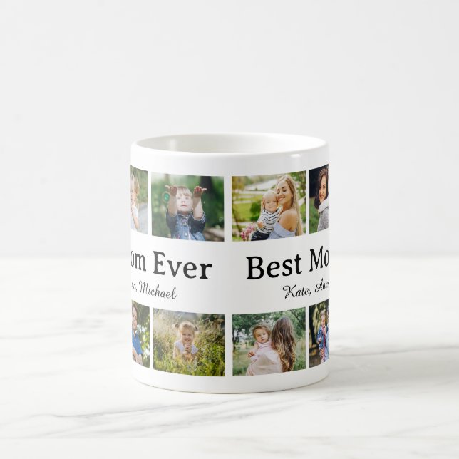 Trendy Modern Mother Best Mum Ever Keepsake Coffee Mug (Center)