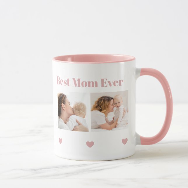 Trendy Modern Mother Best Mum Ever Keepsake Mug (Right)