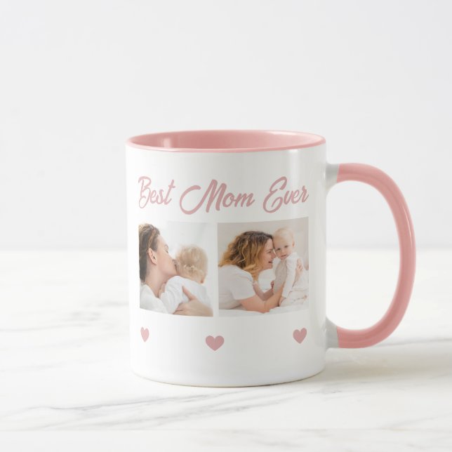 Trendy Modern Mother Best Mum Ever Keepsake Mug (Right)