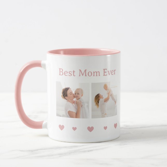 Trendy Modern Mother Best Mum Ever Keepsake Mug (Left)